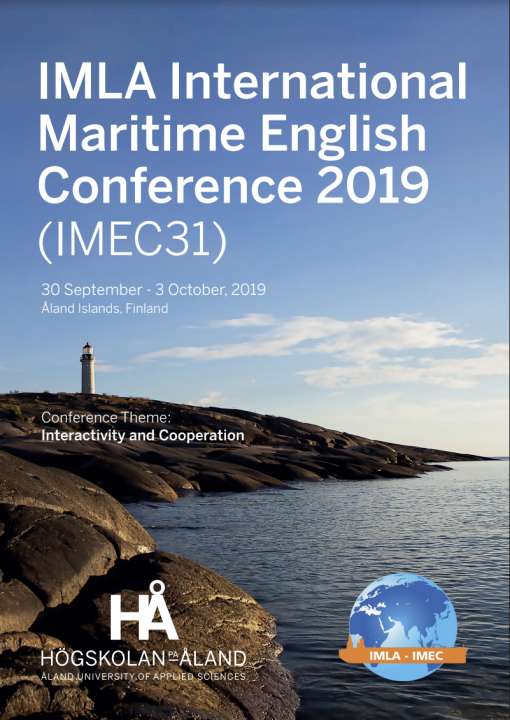 Pärmbild till IMLA International Maritime English Conference 2019 (IMEC31)