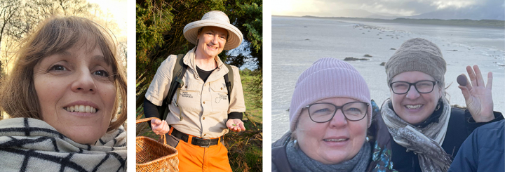 Tre olika fotografier. Foto på Anne Marie Kamilles, Susanne Rosenild, Maria Pick och Sari Kippilä.